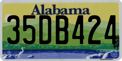 AL license plate 35DB424