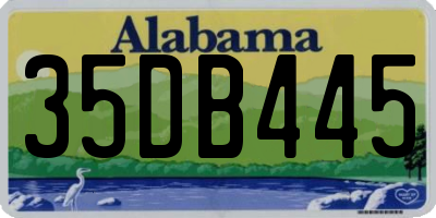 AL license plate 35DB445