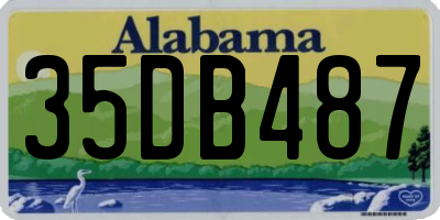 AL license plate 35DB487