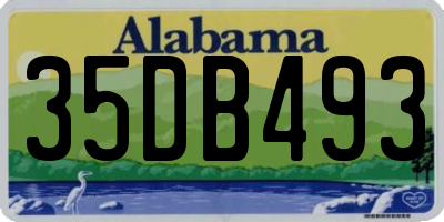 AL license plate 35DB493