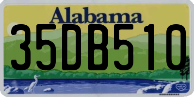 AL license plate 35DB510