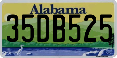 AL license plate 35DB525