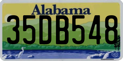 AL license plate 35DB548