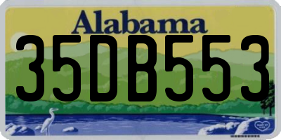 AL license plate 35DB553