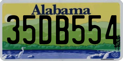 AL license plate 35DB554