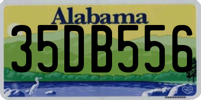 AL license plate 35DB556