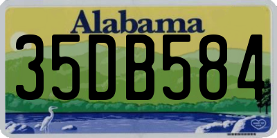 AL license plate 35DB584