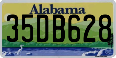 AL license plate 35DB628