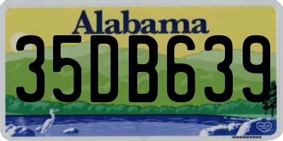 AL license plate 35DB639