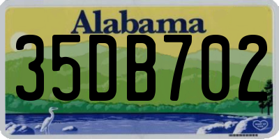 AL license plate 35DB702