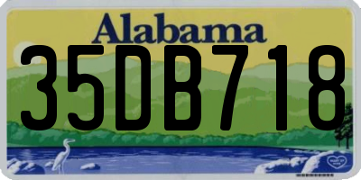 AL license plate 35DB718