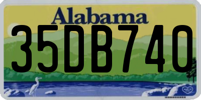 AL license plate 35DB740