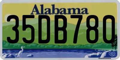 AL license plate 35DB780