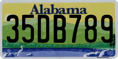 AL license plate 35DB789