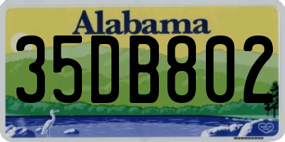 AL license plate 35DB802