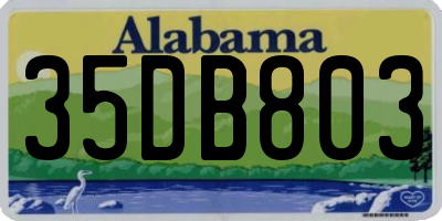 AL license plate 35DB803