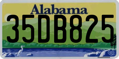 AL license plate 35DB825