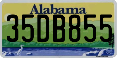 AL license plate 35DB855