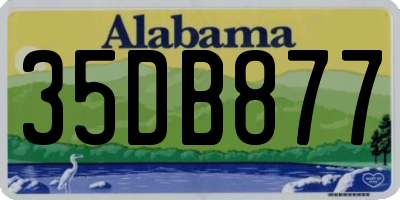 AL license plate 35DB877