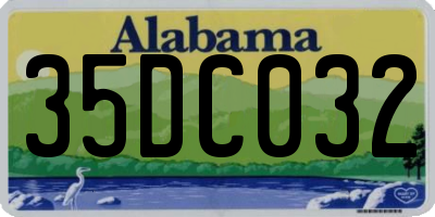 AL license plate 35DC032