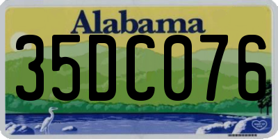 AL license plate 35DC076