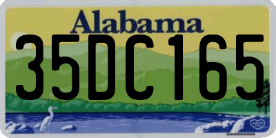 AL license plate 35DC165