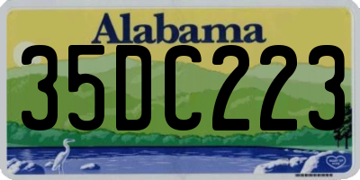 AL license plate 35DC223