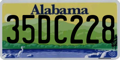 AL license plate 35DC228