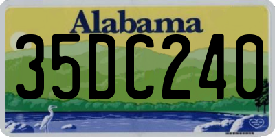 AL license plate 35DC240