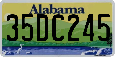 AL license plate 35DC245