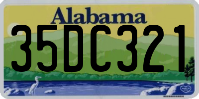 AL license plate 35DC321