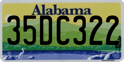 AL license plate 35DC322