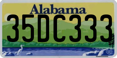 AL license plate 35DC333