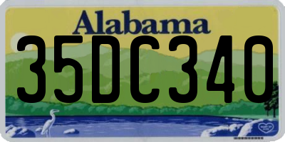 AL license plate 35DC340