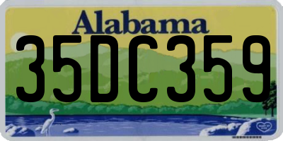 AL license plate 35DC359