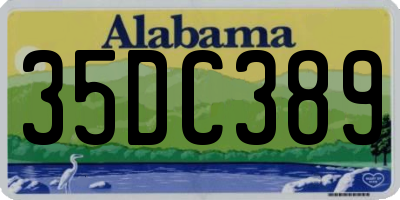 AL license plate 35DC389