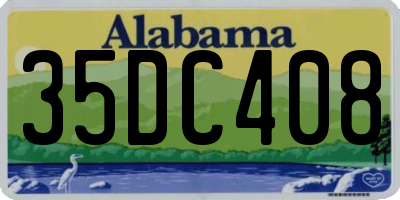 AL license plate 35DC408