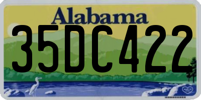 AL license plate 35DC422