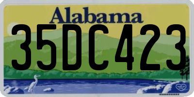 AL license plate 35DC423
