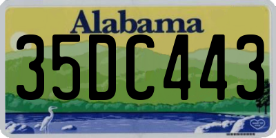 AL license plate 35DC443