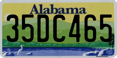 AL license plate 35DC465