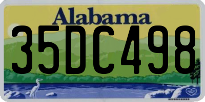 AL license plate 35DC498