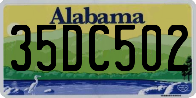 AL license plate 35DC502