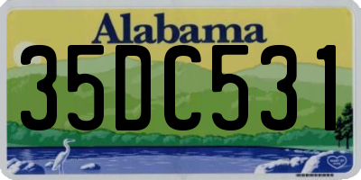 AL license plate 35DC531