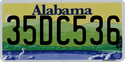 AL license plate 35DC536