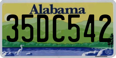 AL license plate 35DC542