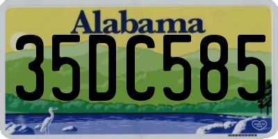 AL license plate 35DC585