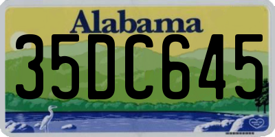 AL license plate 35DC645
