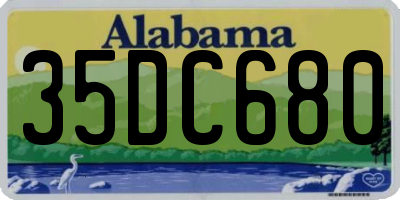AL license plate 35DC680