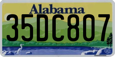 AL license plate 35DC807